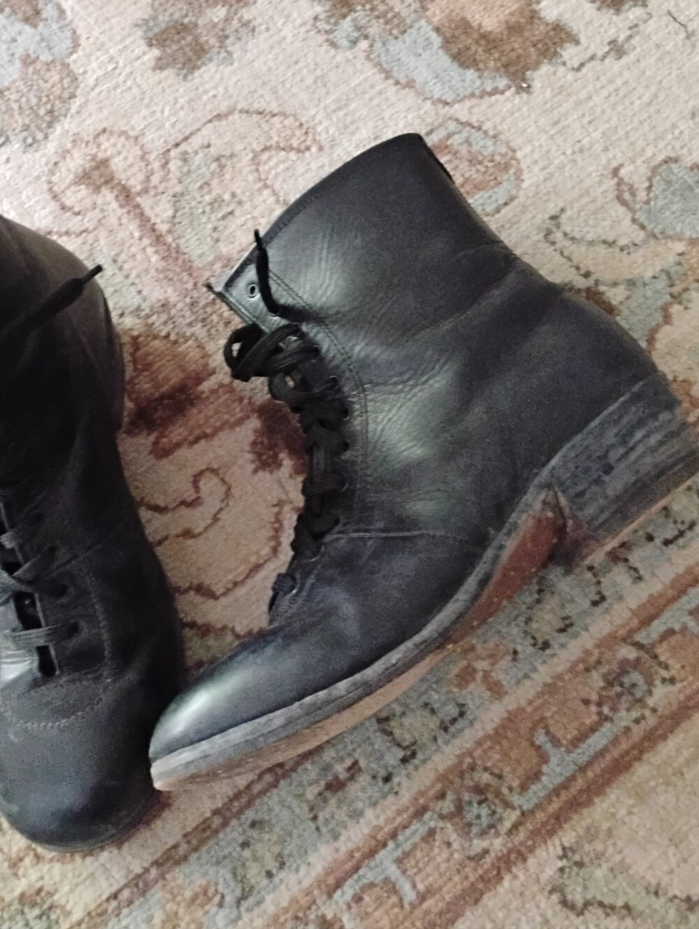 Victorian Women's Black Lace-Up Ankle Boots - Picture 2 of 3